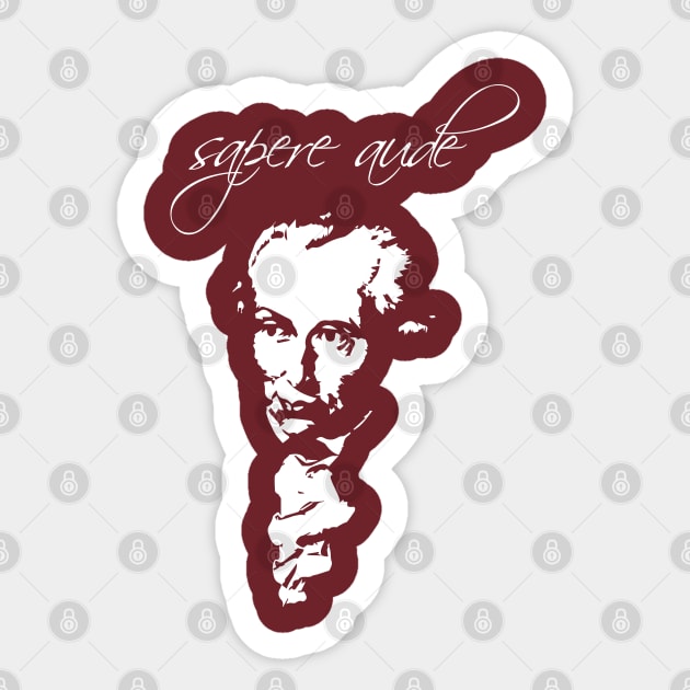 Sapere Aude Immanuel Kant Enlightenment Philosophy Christmas Gift Tee Sticker by stearman